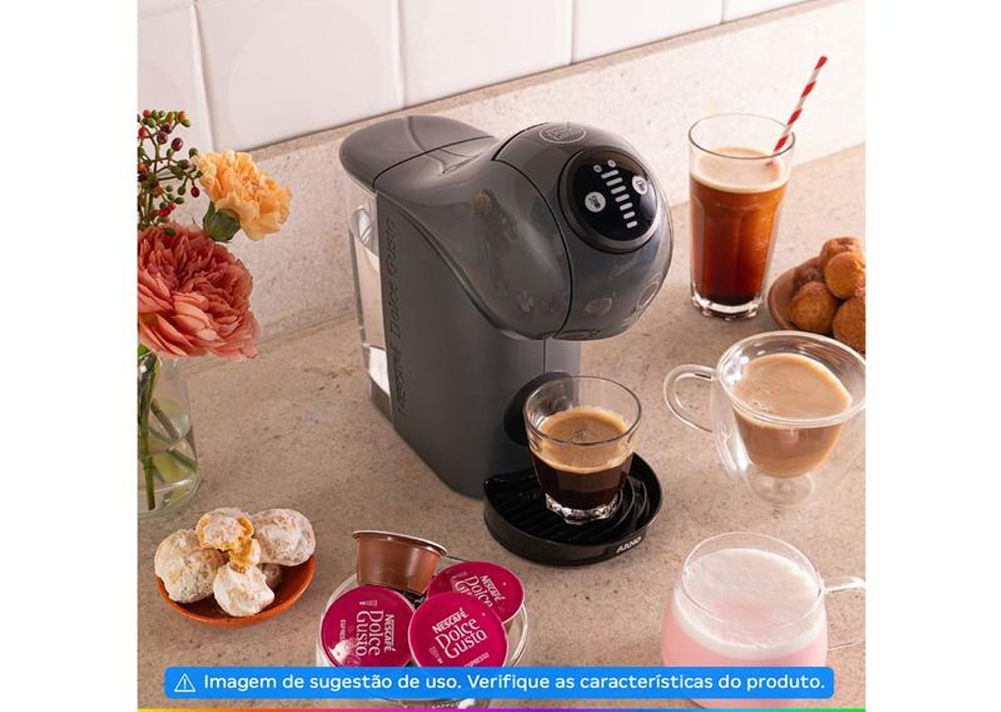 Cafeteira Elétrica Arno Nescafé Dolce Gusto Genio S Basic DGS5 Grafite 1510002355