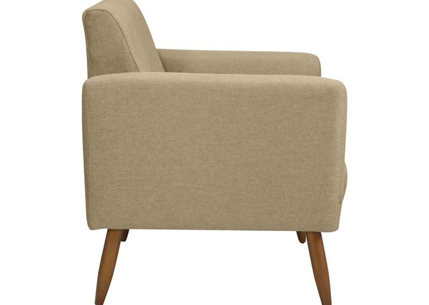 Poltrona Decorativa com Puff Moderno Matrix Pequim