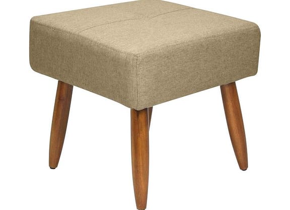 Puff Decorativo Quadrado Bege Pequim Matrix