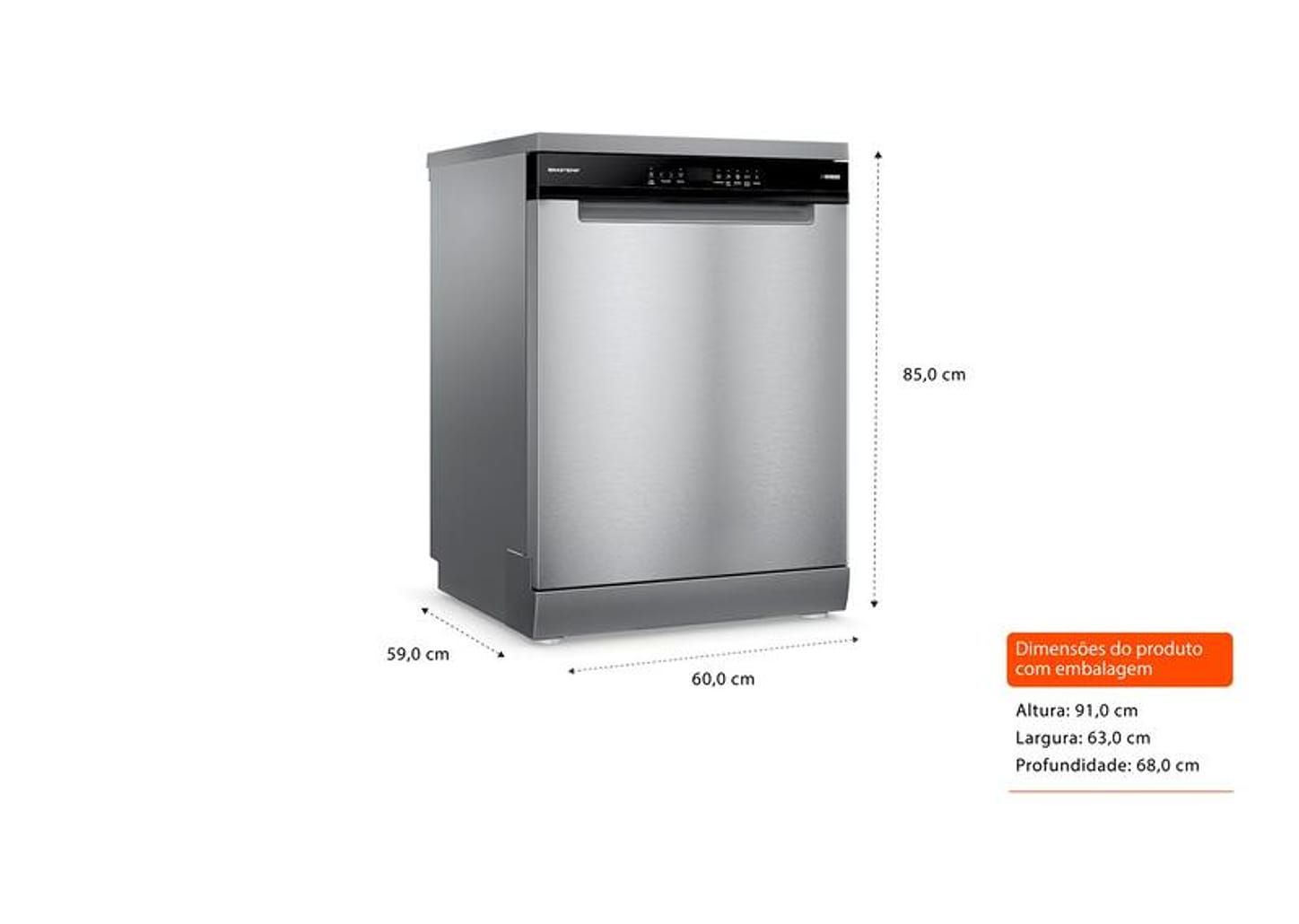 Lava-louças Brastemp 14 Serviços BLF60AR Inox