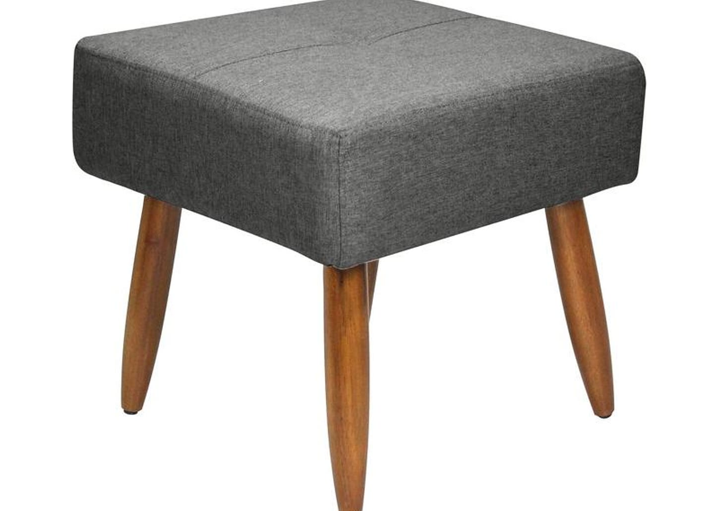 Puff Decorativo Quadrado Chumbo Pequim Matrix