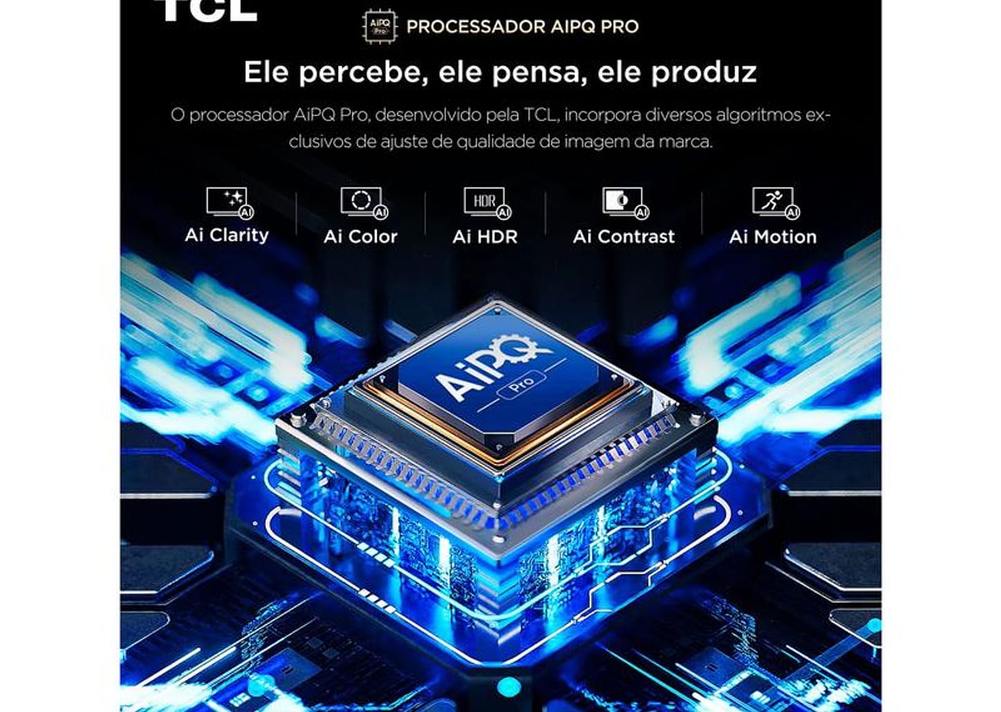 Smart TV 85" TCL UHD 4K MINILED 85C6K 120Hz Google TV AiPQ Pro Google Assistente 4 HDMI 2 USB