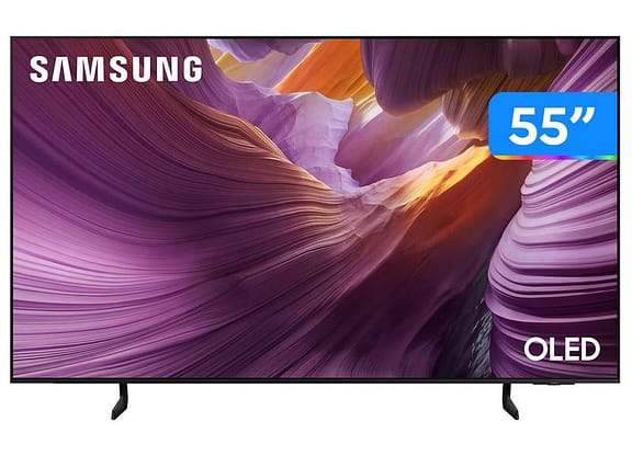 Smart TV 55" Samsung 4K OLED S85F QN55S85FAGXZD 120Hz Tizen NQ4 AI Gen2 Bixby Alexa 4 HDMI