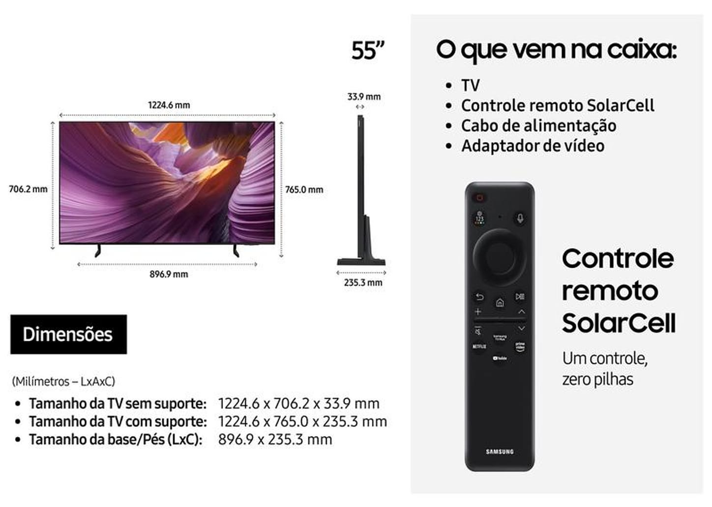 Smart TV 55" Samsung 4K OLED S85F QN55S85FAGXZD 120Hz Tizen NQ4 AI Gen2 Bixby Alexa 4 HDMI