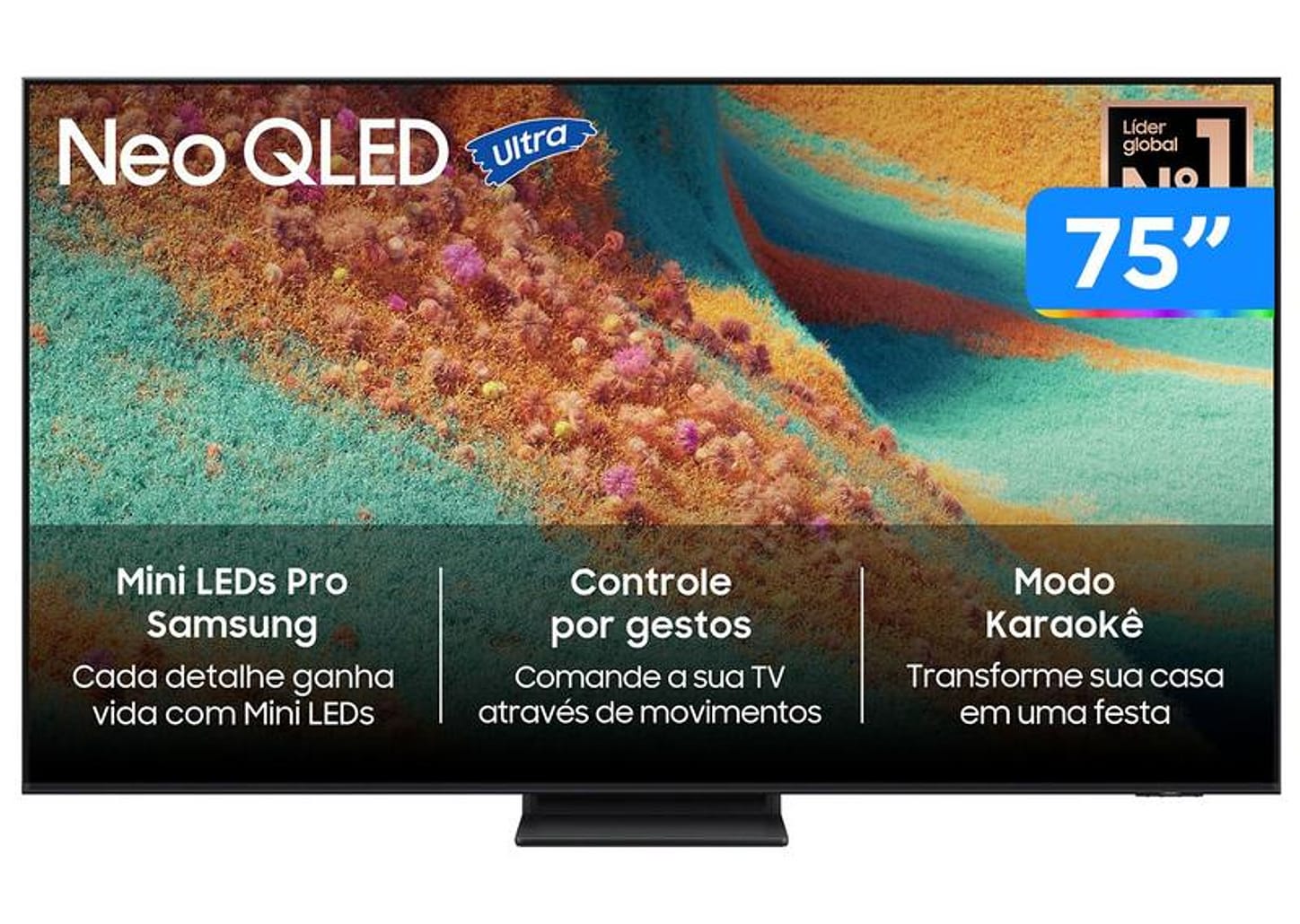 Smart TV 75" Samsung 4K Neo QLED QN85F QN75QN85FAGXZD 120Hz Tizen NQ4 AI Gen2 Bixby Alexa 4 HDMI