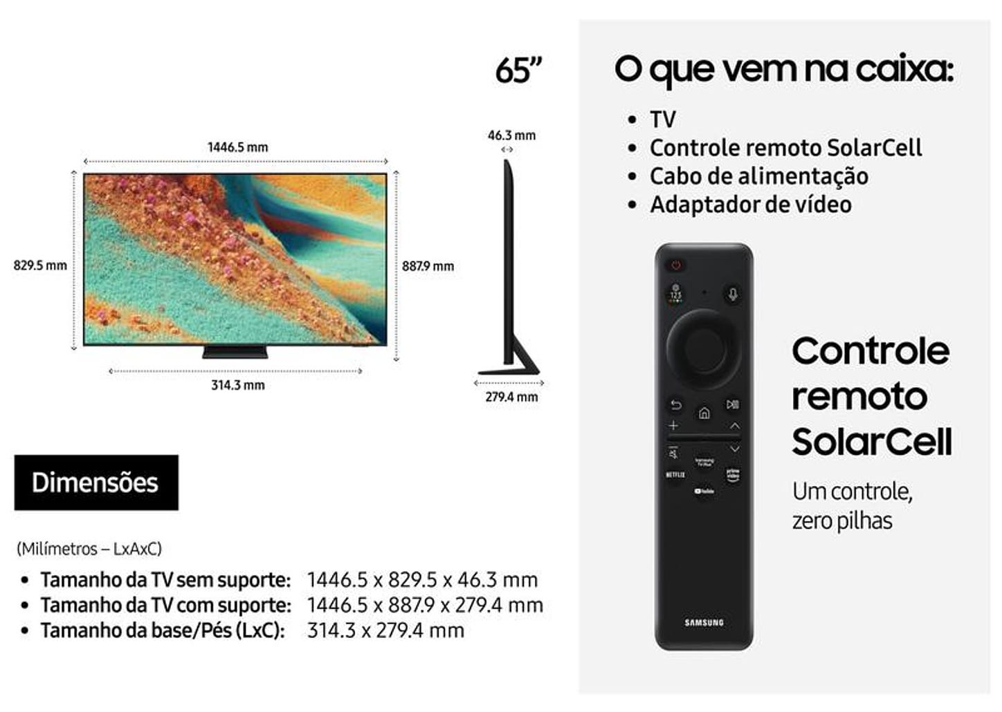 Smart TV 65" Samsung 4K Neo QLED QN85F QN65QN85FAGXZD 120Hz Tizen NQ4 AI Gen2 Bixby Alexa 4 HDMI