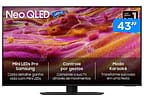 Smart TV 43" Samsung 4K Neo QLED QN90F QN43QN90FAGXZD 120Hz Tizen NQ4 AI Gen3 Bixby Alexa 4 HDMI
