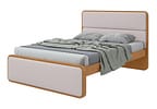 Cama de Casal Móveis Lopas Loop Amêndoa Clean e Corano Bege