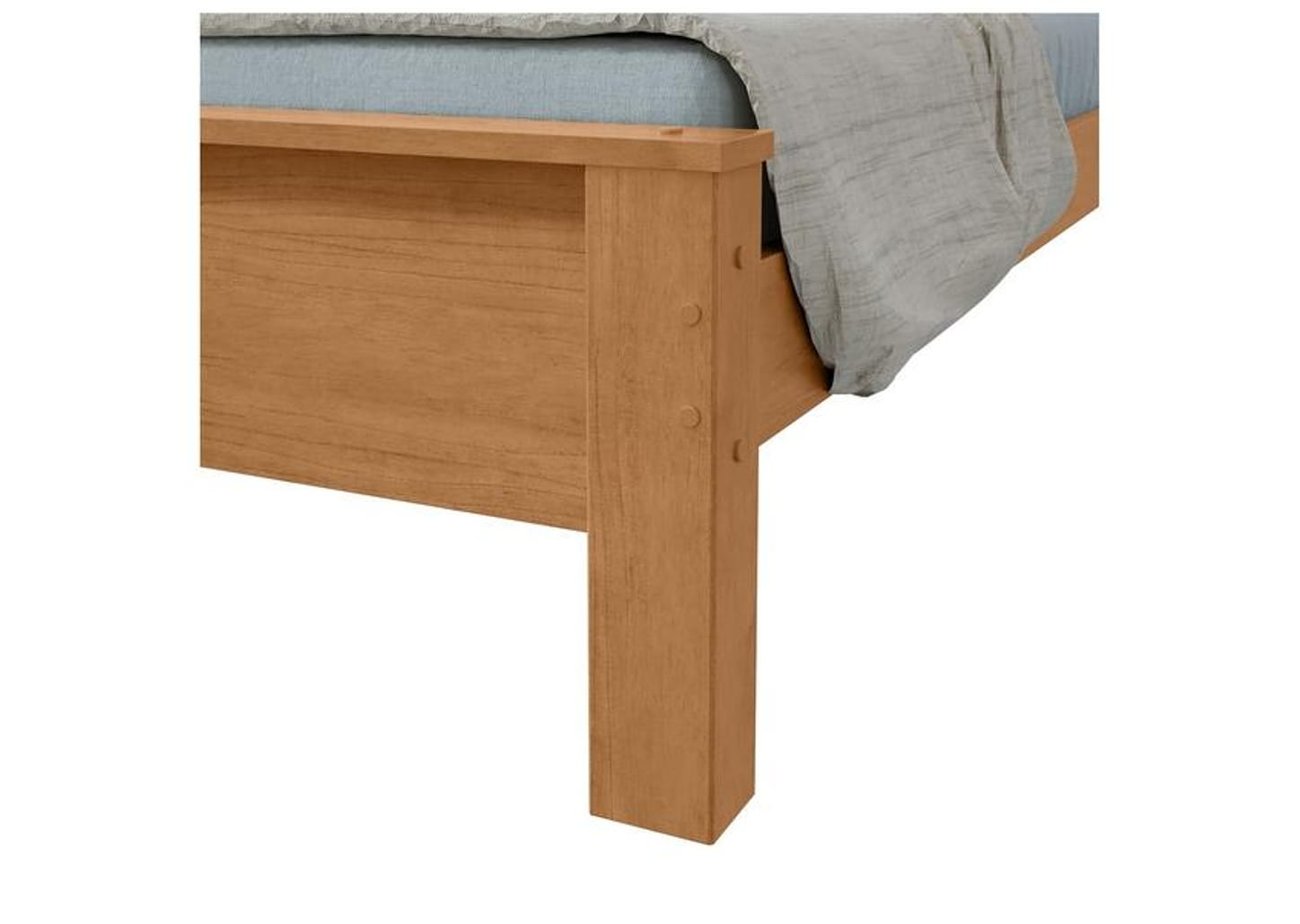 Cama de Solteiro com Cama Auxiliar 2 Gavetas Móveis Lopas Athenas Amêndoa Clean e Off White