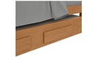 Cama de Solteiro com Cama Auxiliar 2 Gavetas Móveis Lopas Athenas Amêndoa Clean e Off White