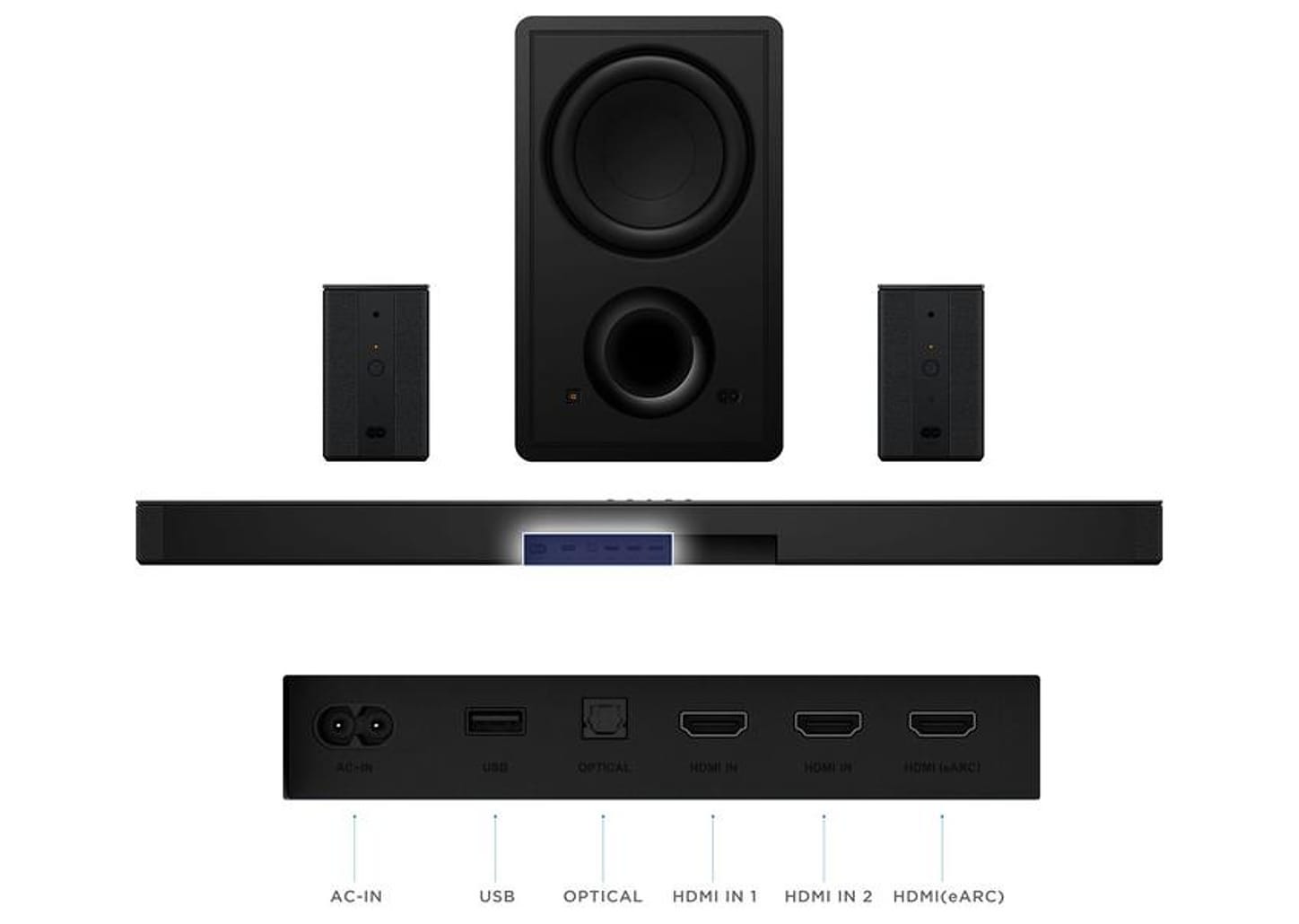 Soundbar TCL Q85H Pro 7.1.4 Bluetooth v5.4 com Subwoofer 860W