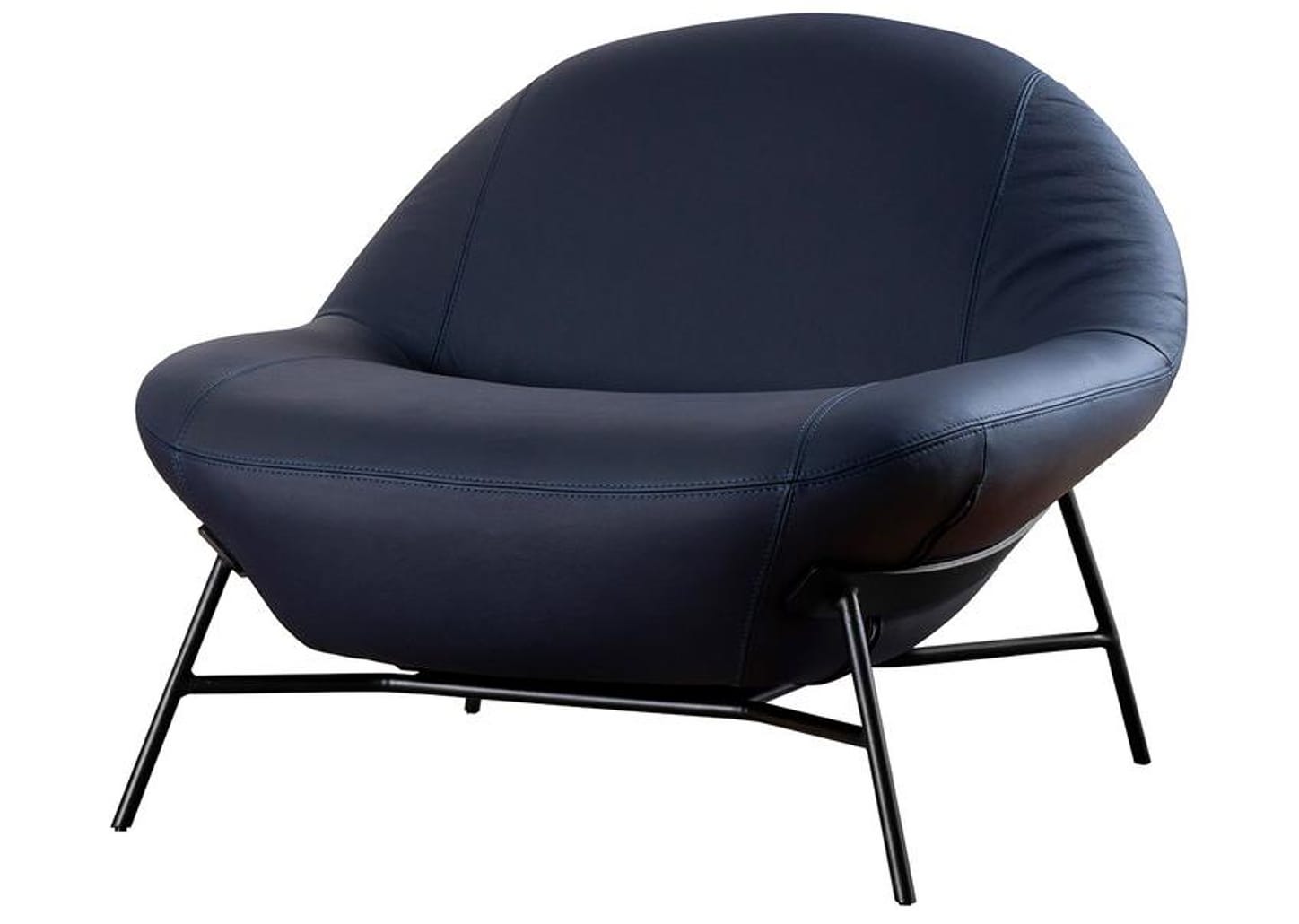 Poltrona Decorativa Moderno Toro Bianco Aba 3076