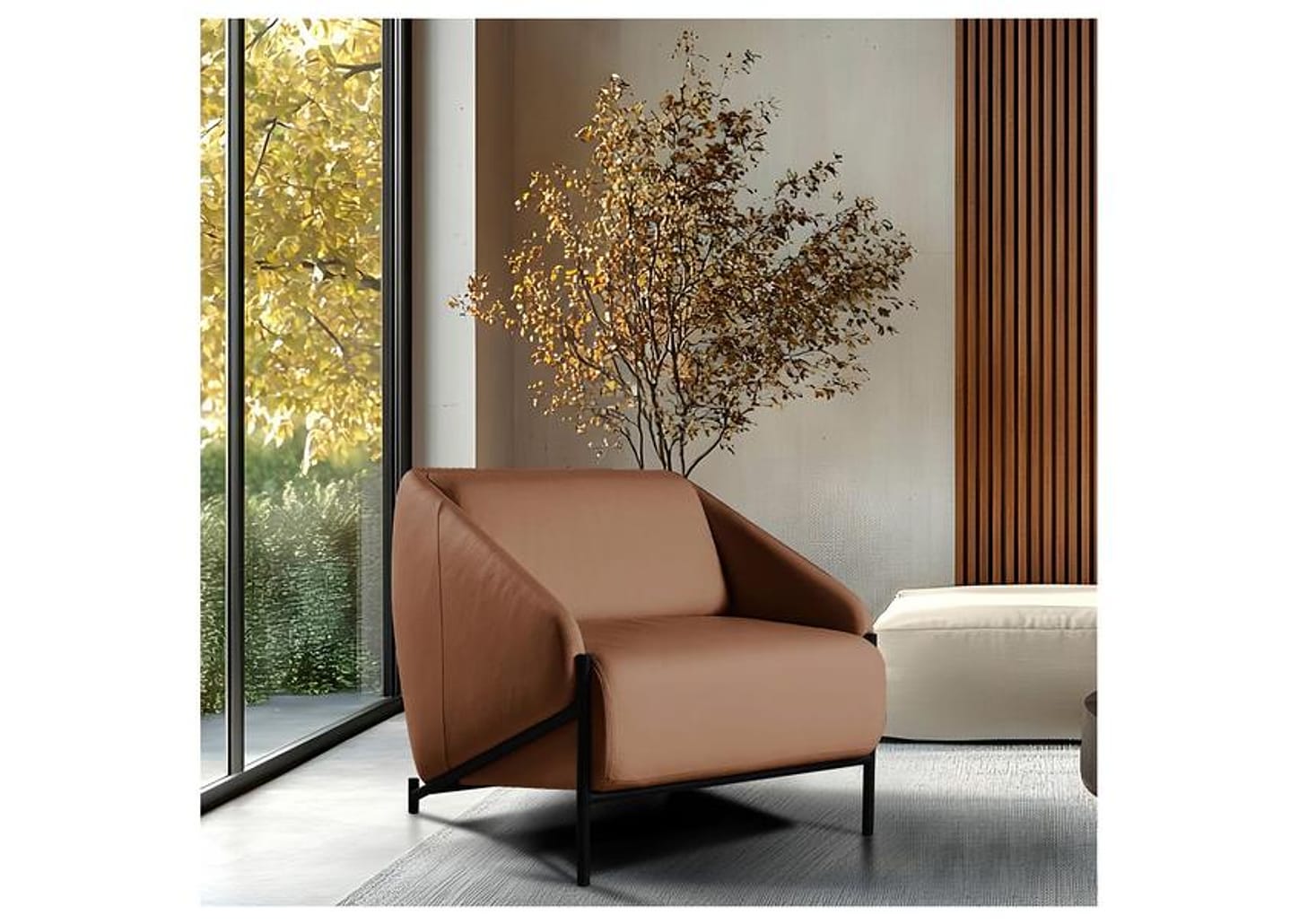 Poltrona Decorativa Toro Bianco Chloe 1020