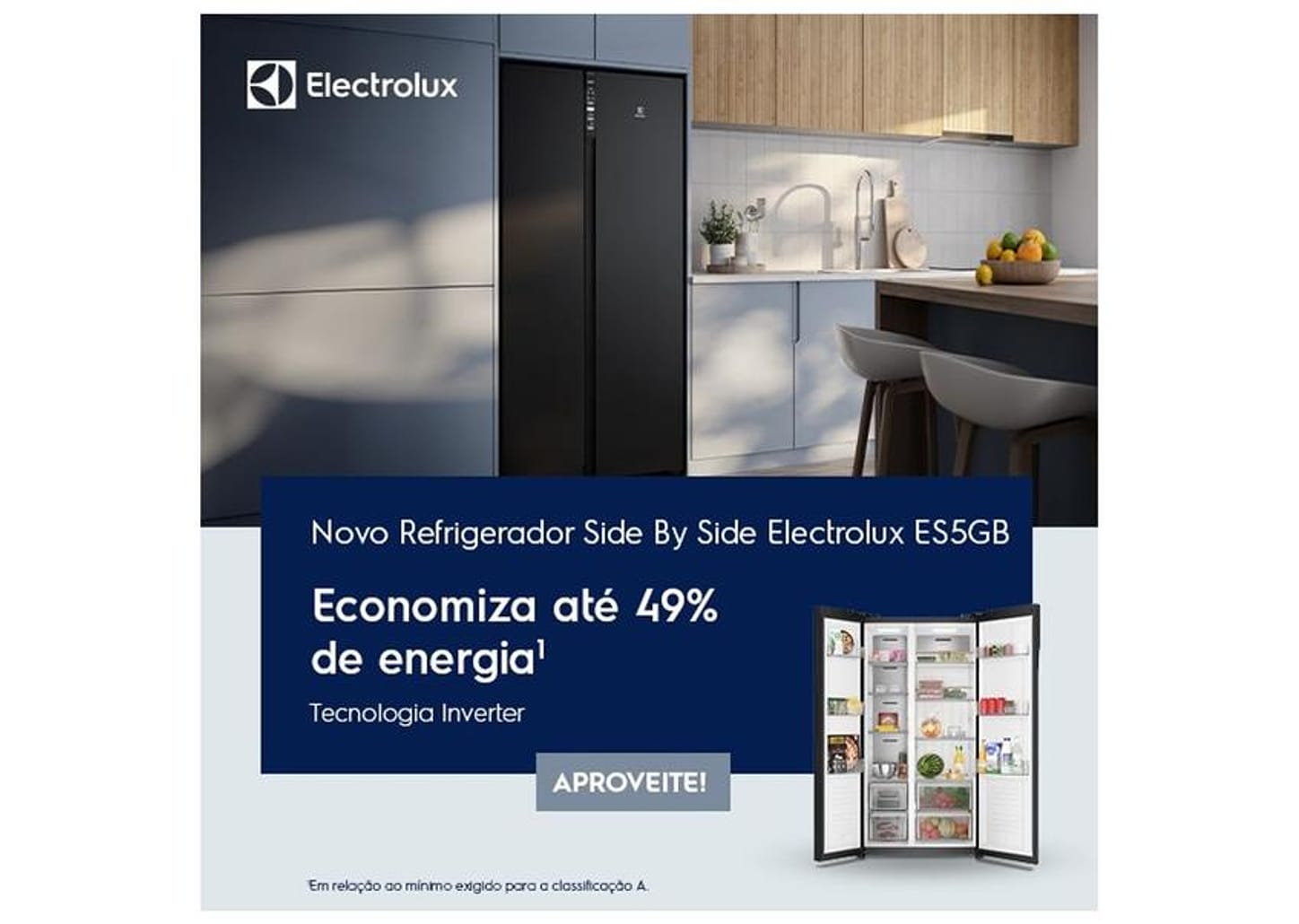 Geladeira/Refrigerador Electrolux Frost Free Side by Side Preto 531L ES5GB