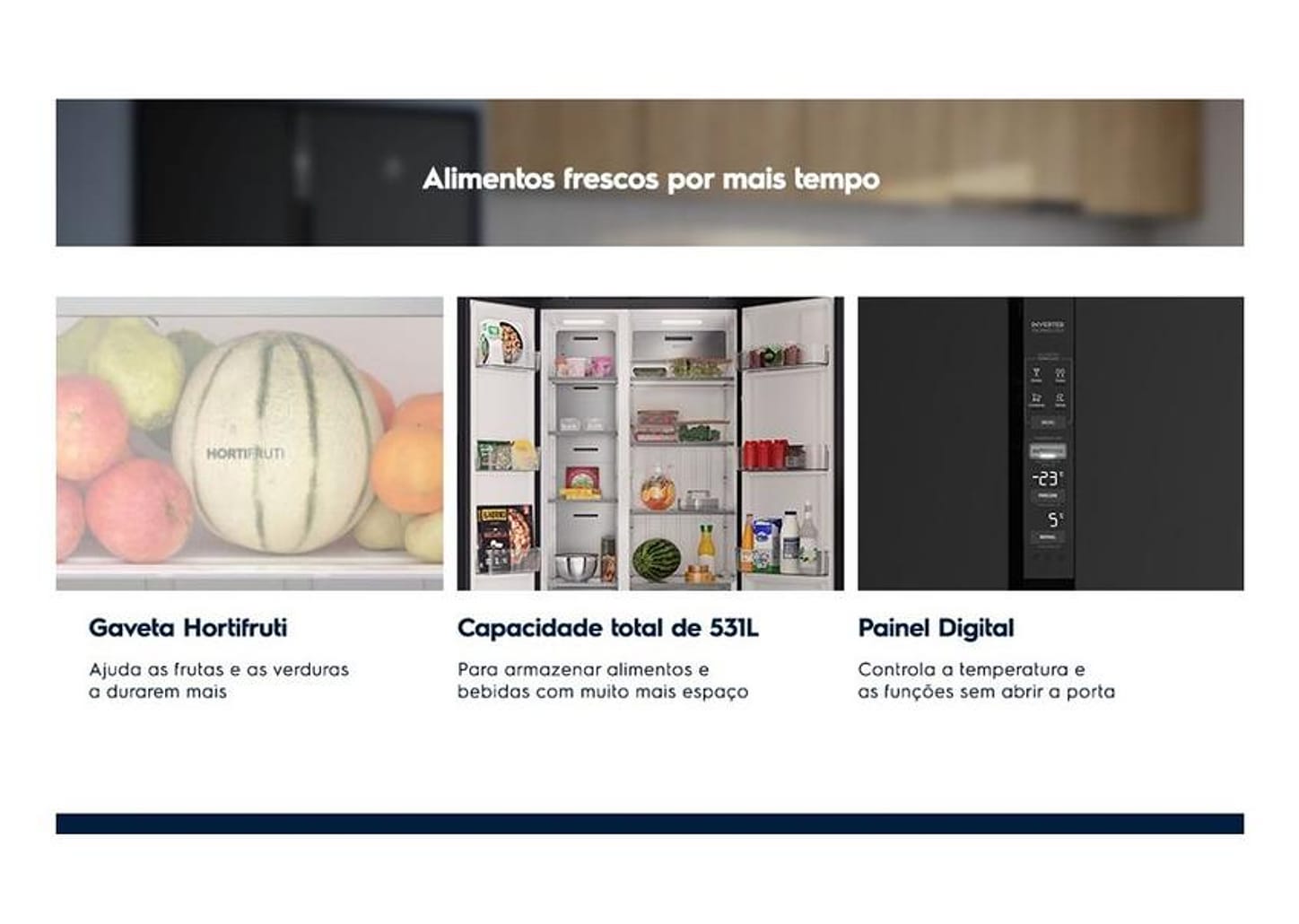 Geladeira/Refrigerador Electrolux Frost Free Side by Side Preto 531L ES5GB