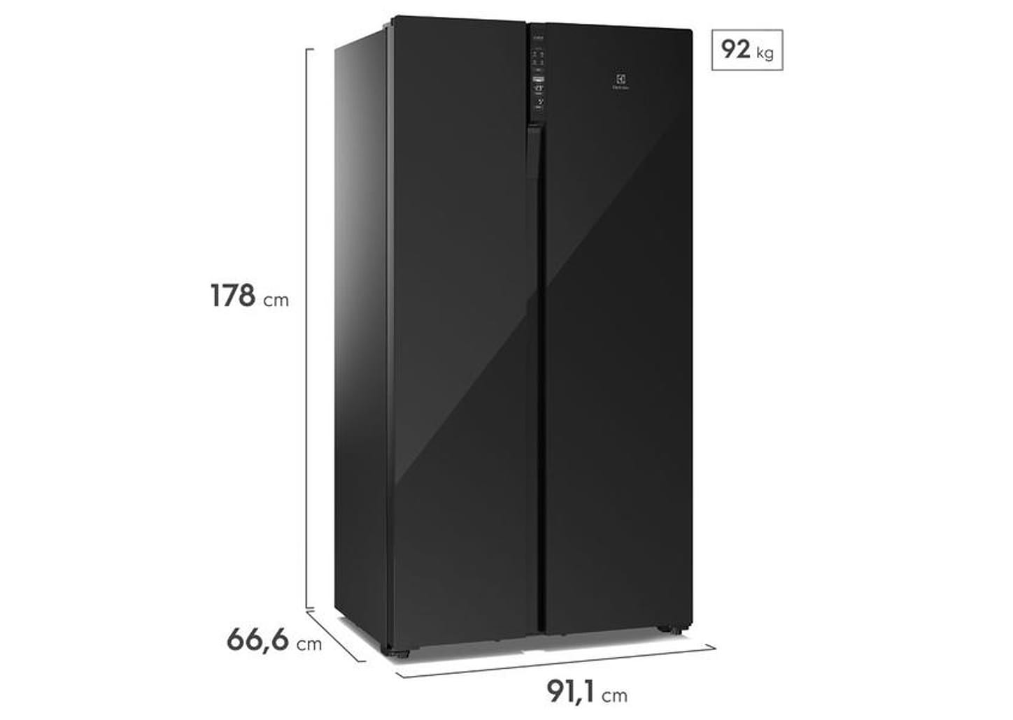 Geladeira/Refrigerador Electrolux Frost Free Side by Side Preto 531L ES5GB