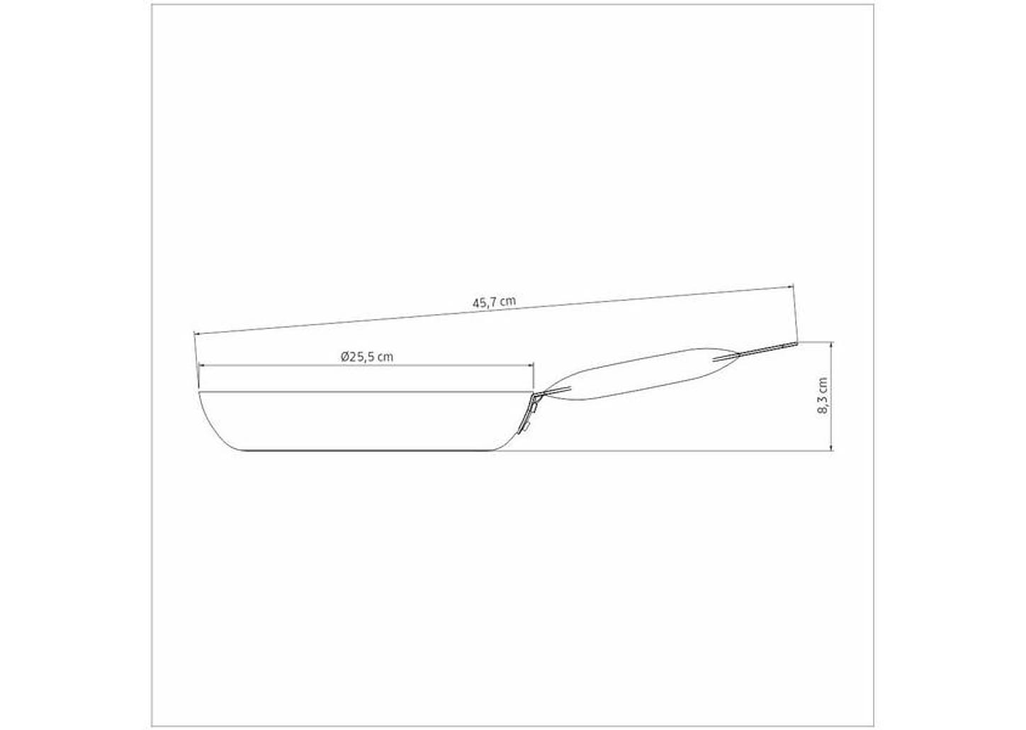Frigideira Antiaderente Tramontina Piemonte Preta e Inox 25cm