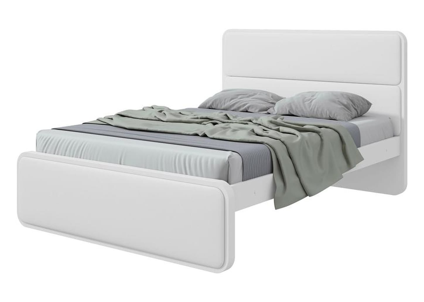 Cama de Casal Móveis Lopas Loop Branca