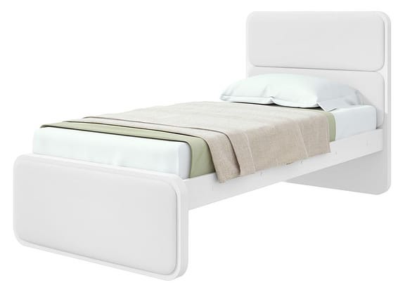 Cama de Solteiro Móveis Lopas Loop Branca