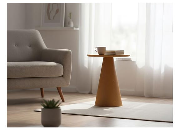 Mesa Lateral de Madeira Lumen MLRP Caemmun