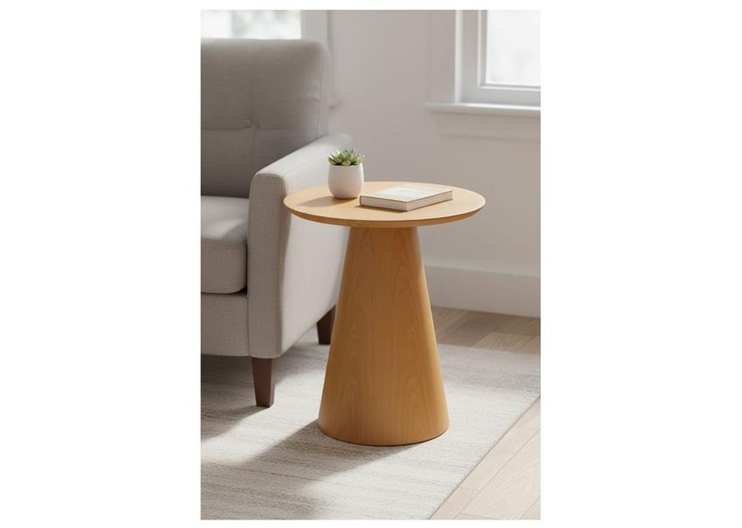 Mesa Lateral de Madeira Lumen MLRG Caemmun