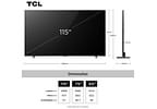 Smart TV 115" TCL 4K UHD QLED Mini LED 115C7K Google TV 2025