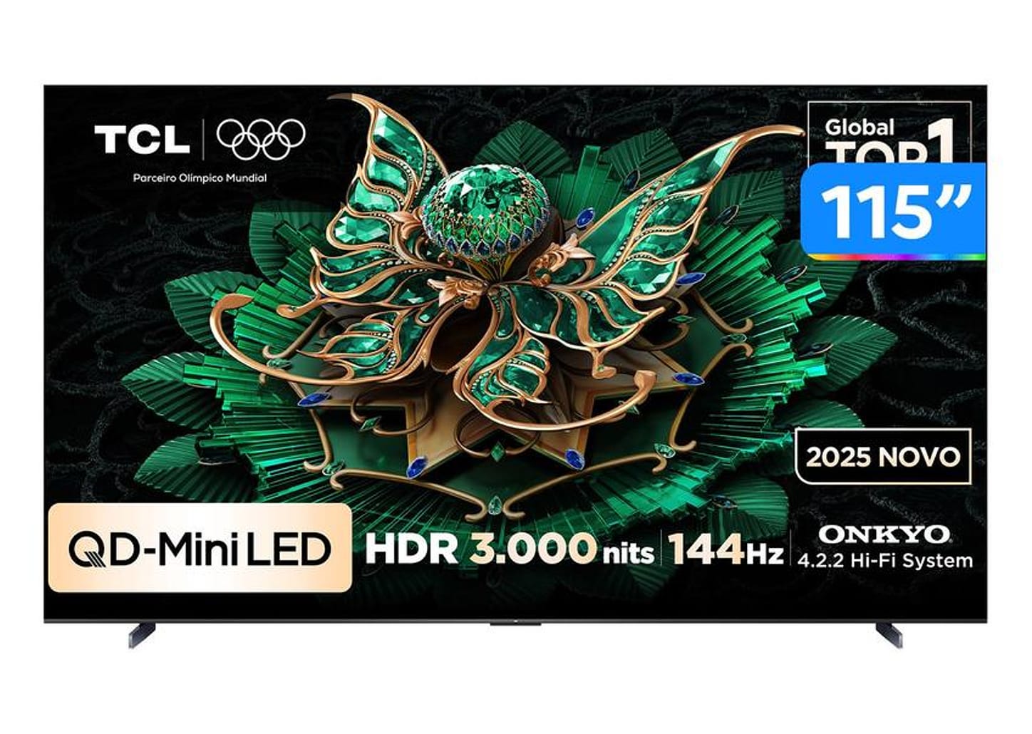 Smart TV 115" TCL 4K UHD QLED Mini LED 115C7K Google TV 2025