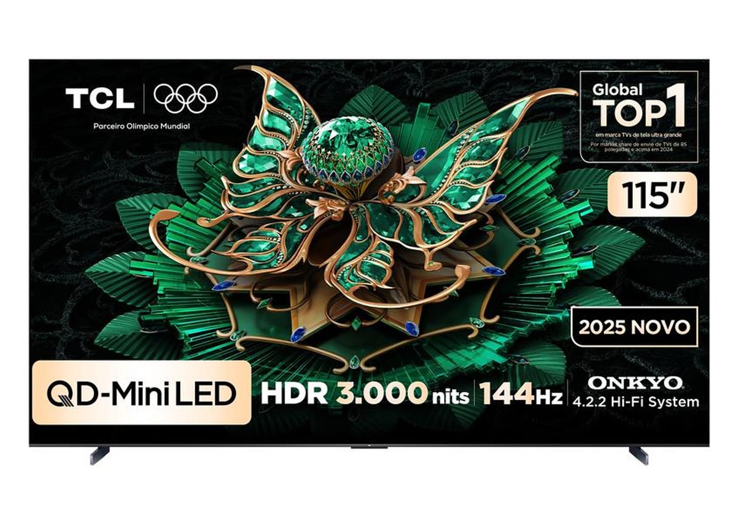 Smart TV 115" TCL 4K UHD QLED Mini LED 115C7K Google TV 2025