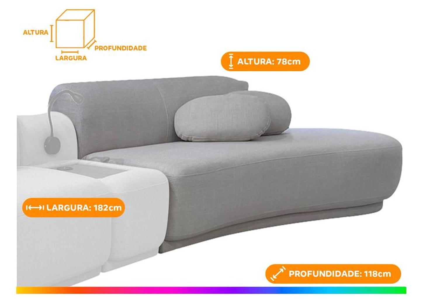 Sofá Linho Braque Proença Martielo Prime