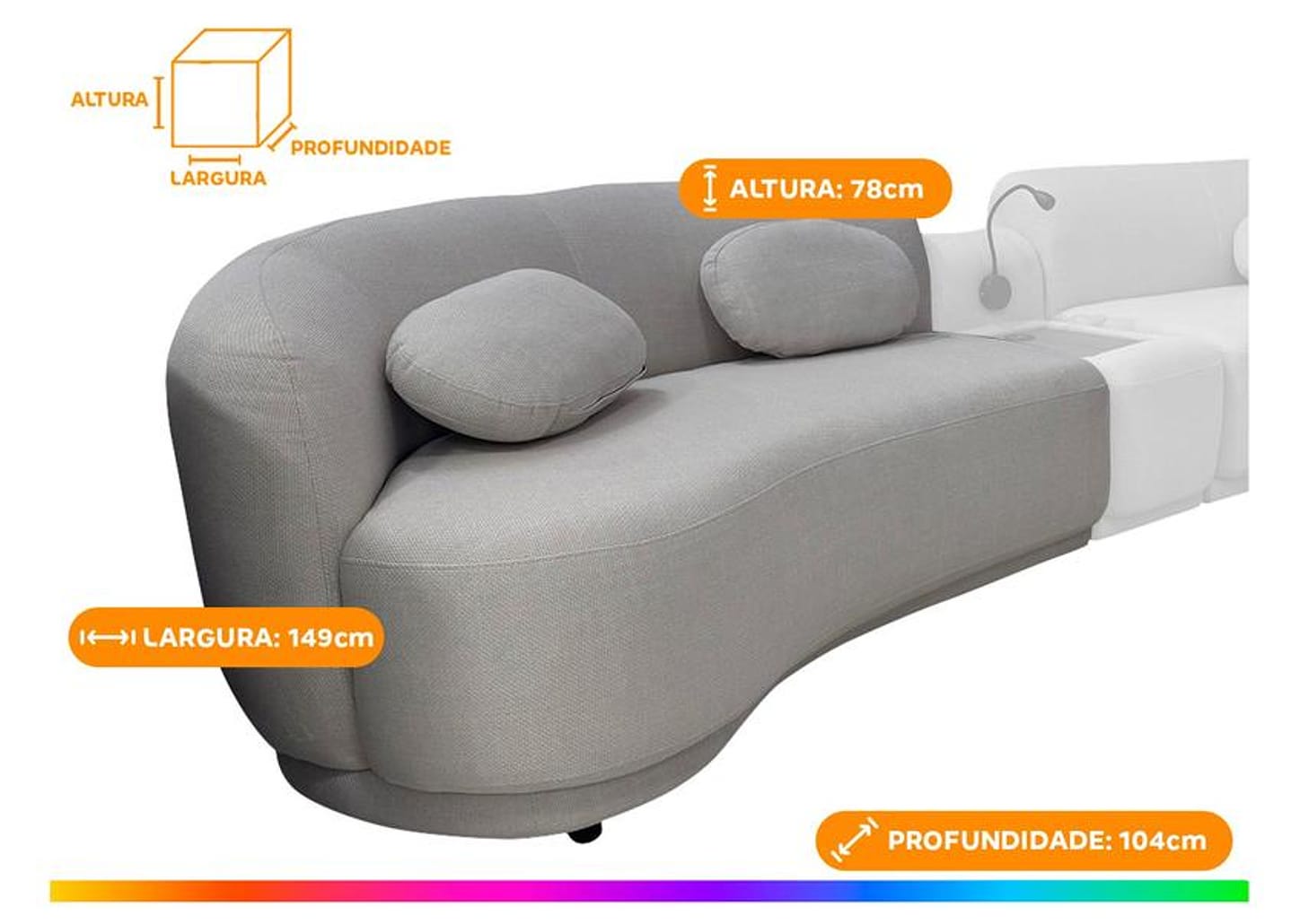 Sofá Linho Braque Proença Martielo Prime