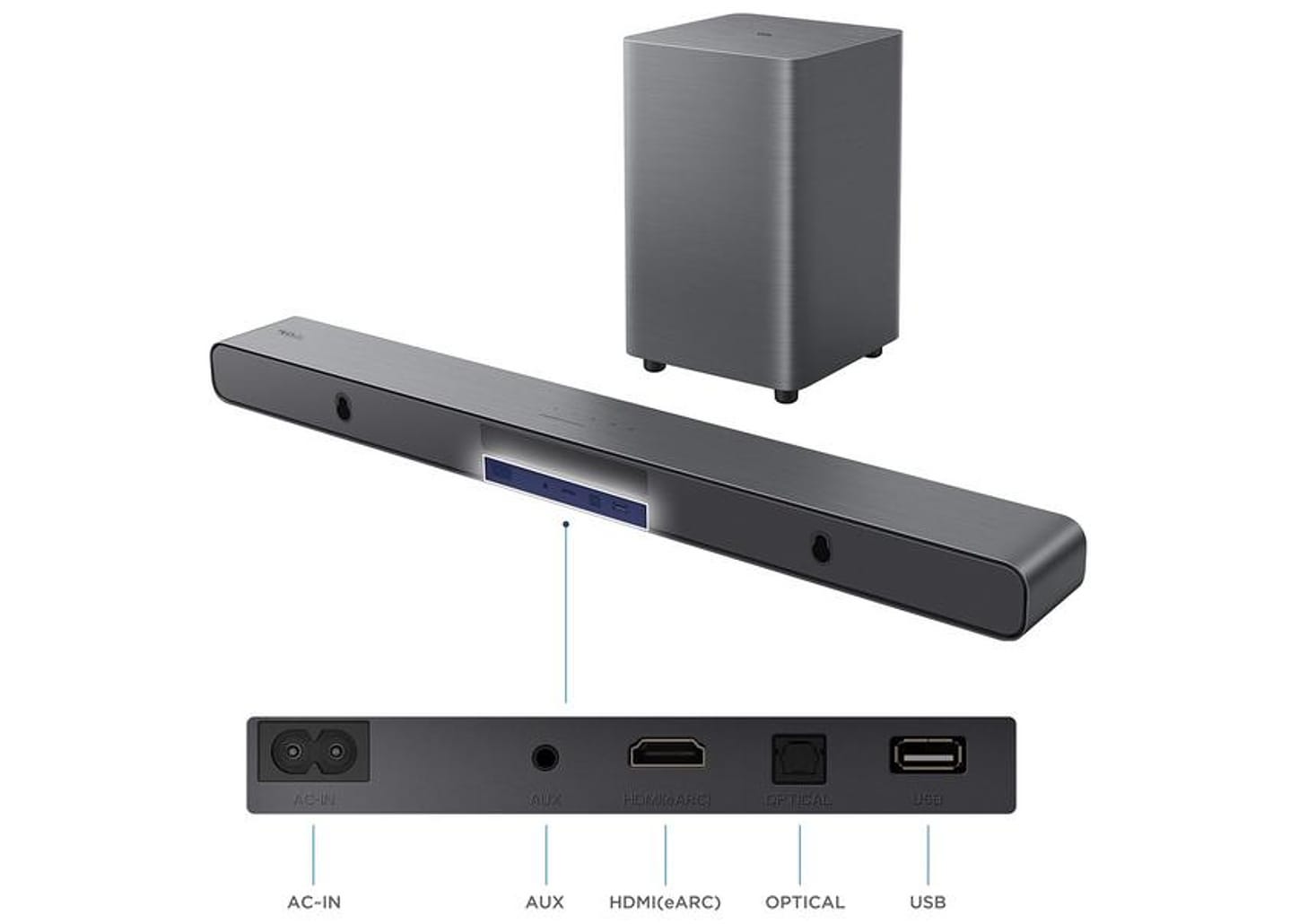 Soundbar TCL S55H 2.1 Bluetooth com Subwoofer sem Fio 120W