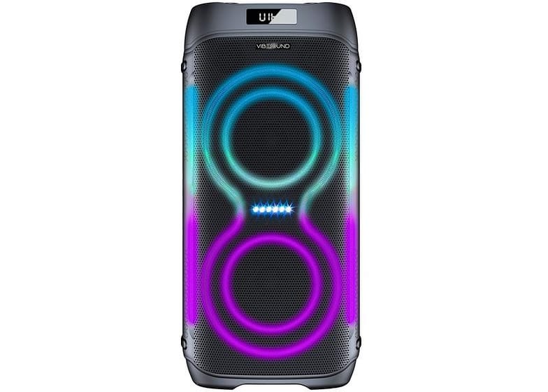 Caixa de Som Amplificada Bluetooth Vivensis Vibe Sound V6 Party 1000W USB