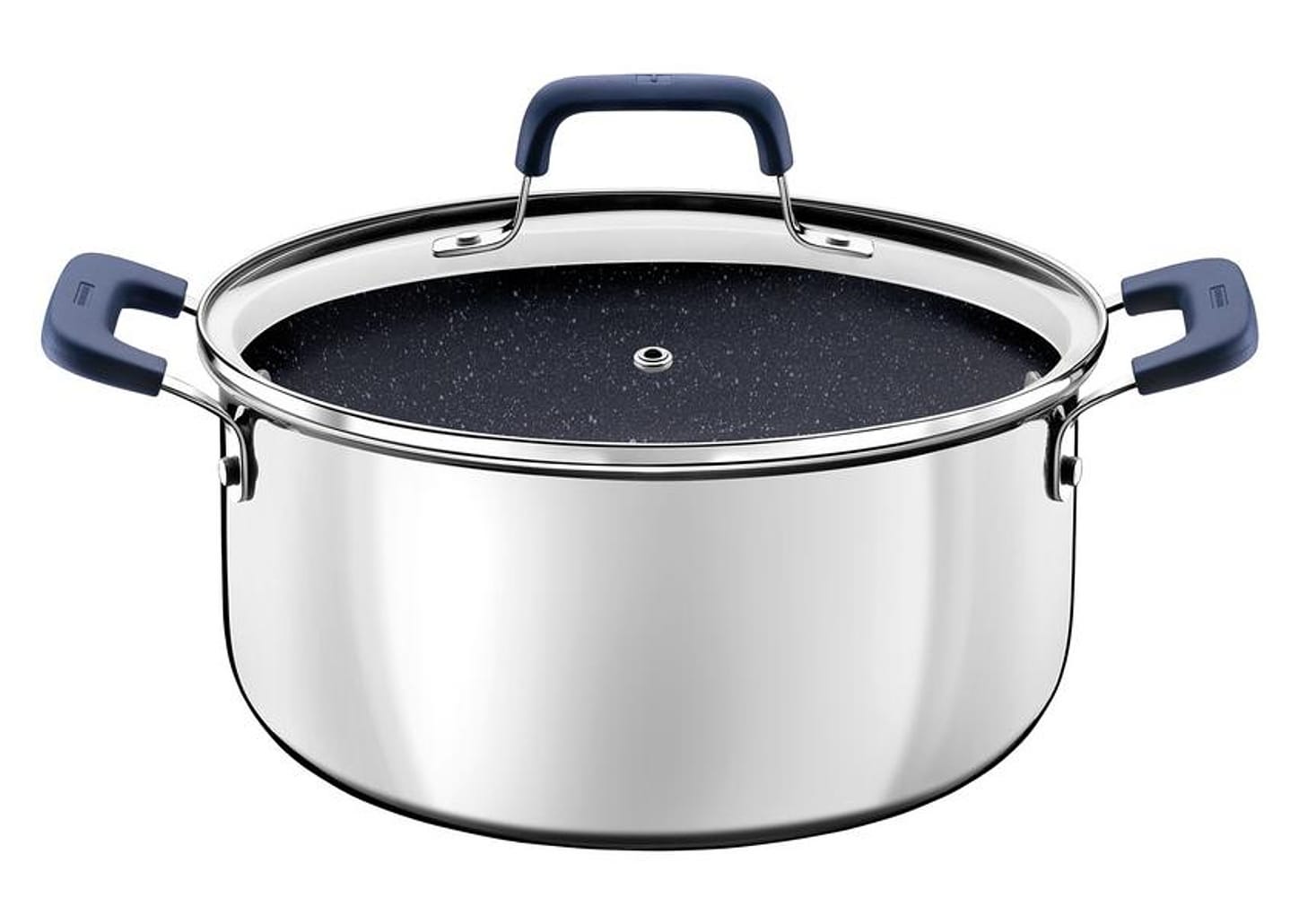 Jogo de Panelas Tramontina Revestimento Cerâmico Preto e Inox 4 Peças Romagna