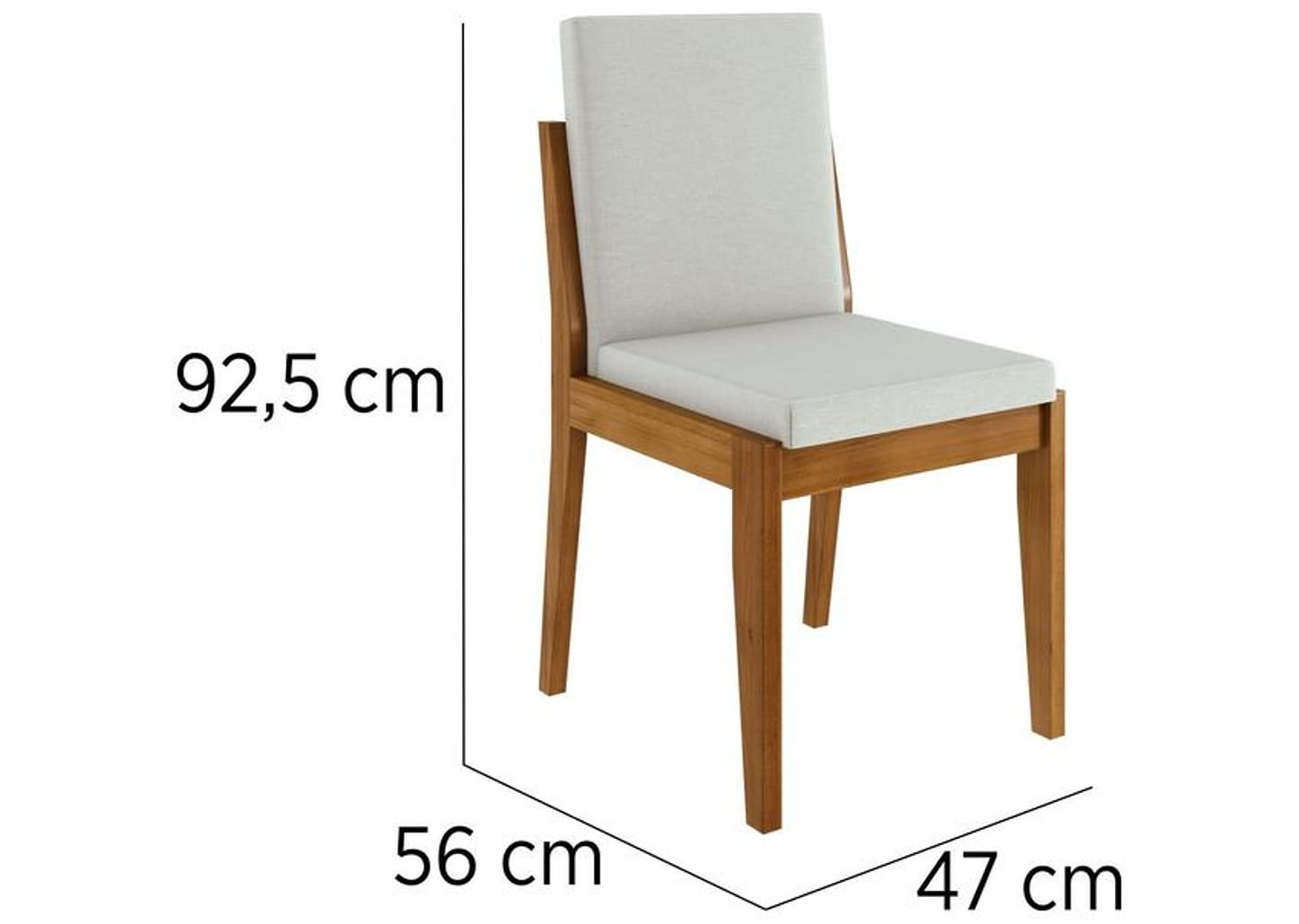 Mesa de Cozinha 4 Cadeiras Retangular Madeira Donna Nesher