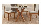 Mesa de Cozinha 4 Cadeiras Retangular Madeira Donna Nesher