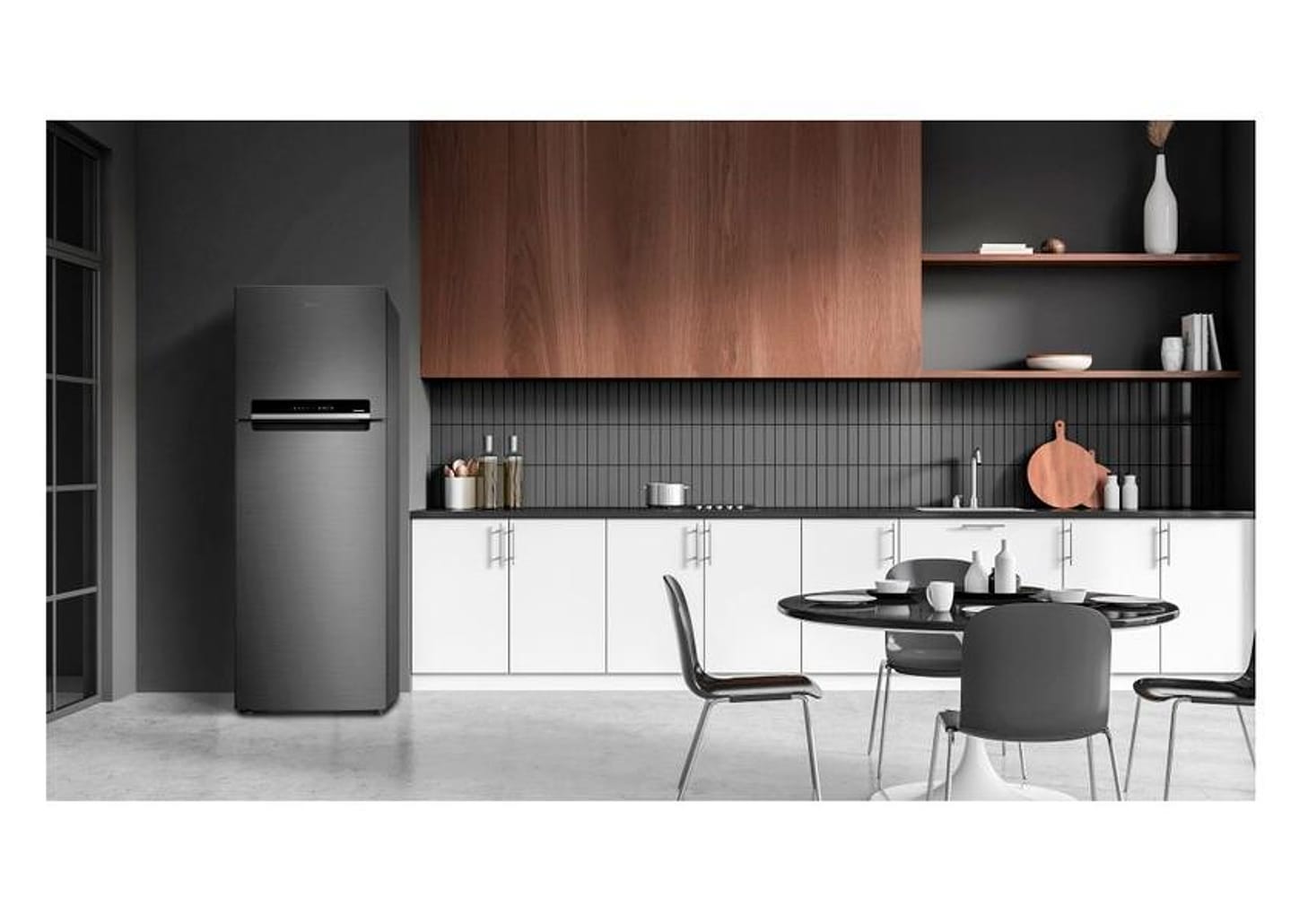 Geladeira/Refrigerador Midea Frost Free Duplex Inox 394L MDRT533EVD462