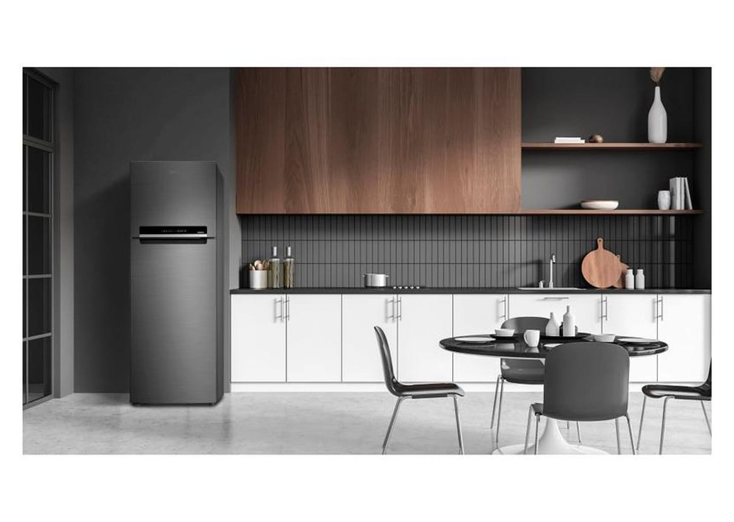 Geladeira/Refrigerador Midea Frost Free Duplex Inox 394L MDRT533EVD461