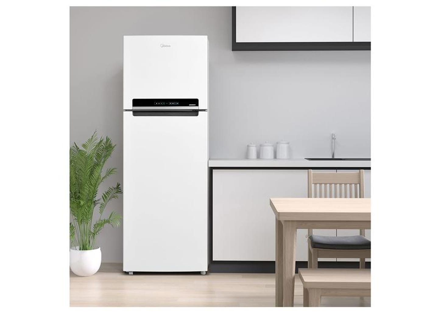 Geladeira/Refrigerador Midea Frost Free Duplex Branco 394L RT533