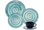 Aparelho de Jantar e Chá 20 Peças Oxford Daily Redondo Azul Unni Oceânica