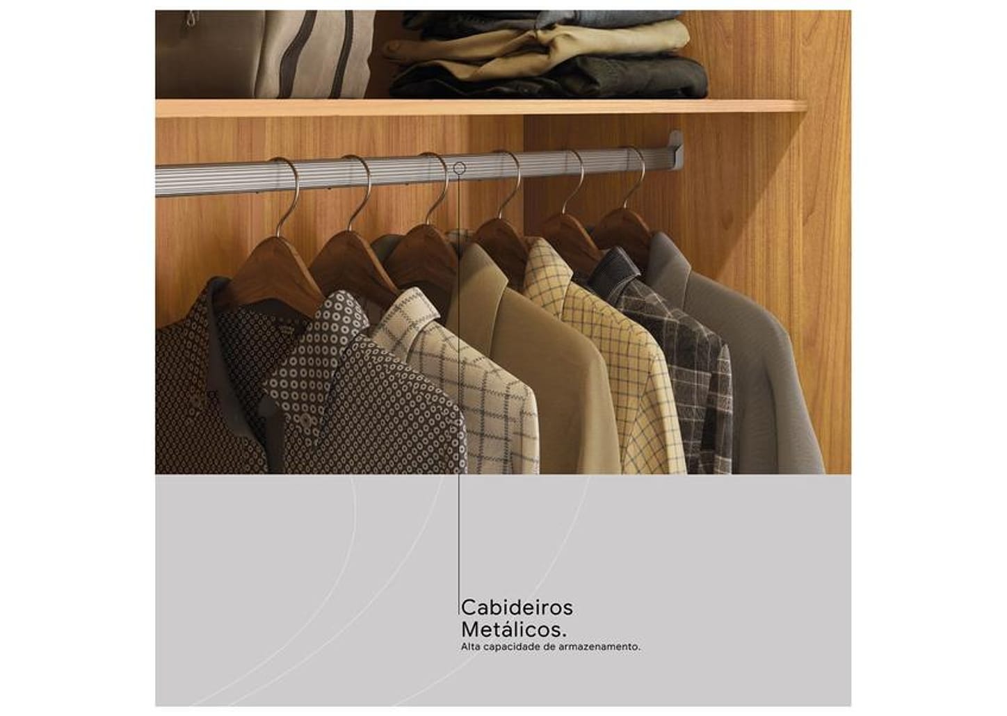 Guarda-roupa Casal com Espelho 6 Gavetas 6 Portas Demobile Paris II