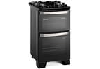 Fogão 4 Bocas Electrolux Preto Duplo Forno Experience FE4DB
