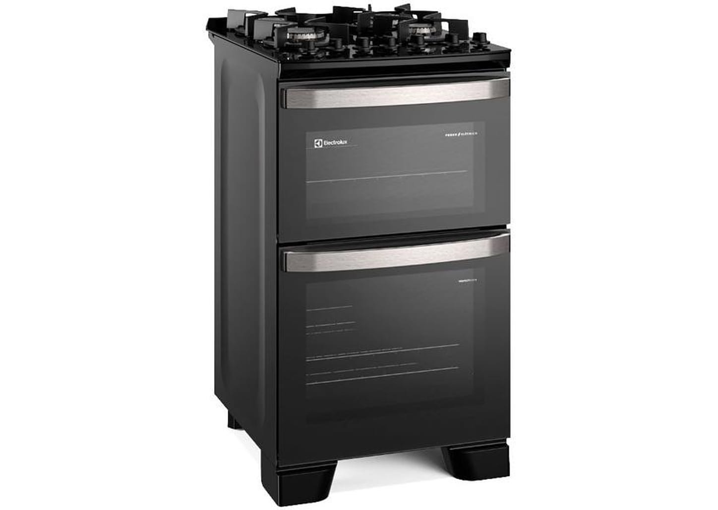 Fogão 4 Bocas Electrolux Preto Duplo Forno Experience FE4DB