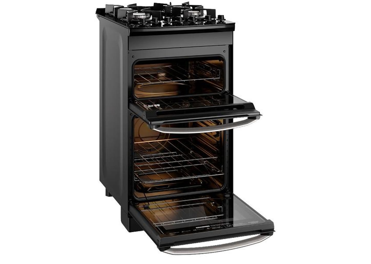 Fogão 4 Bocas Electrolux Preto Duplo Forno Experience FE4DB