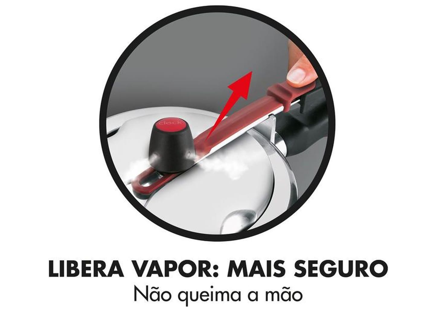 Panela de Pressão Clock 7L Prata Original+