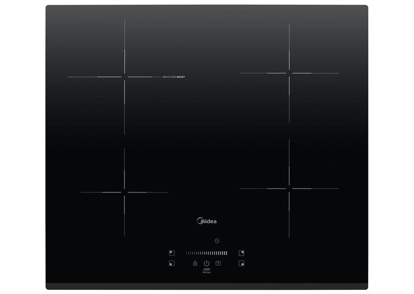 Cooktop 4 Bocas Elétrico Midea Touch Digital Preto Acendimento Automático CYC40P2