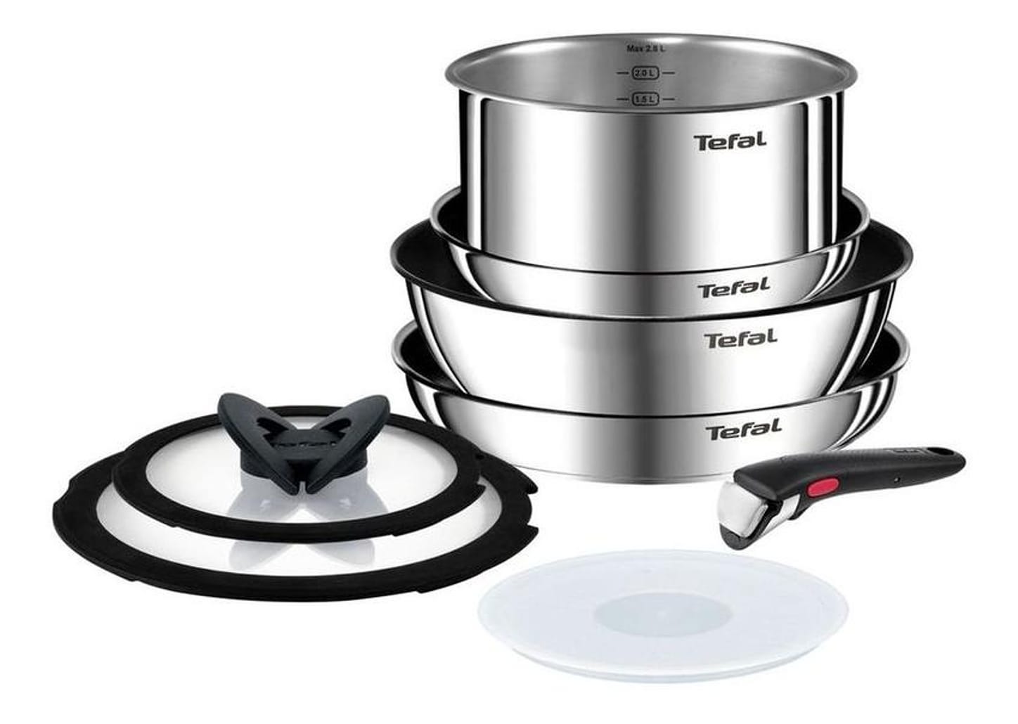Jogo de Panelas Tefal Inox Fundo Triplo 4 Peças Ingenio