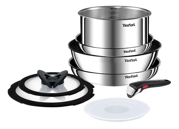 Jogo de Panelas Tefal Inox Fundo Triplo 4 Peças Ingenio