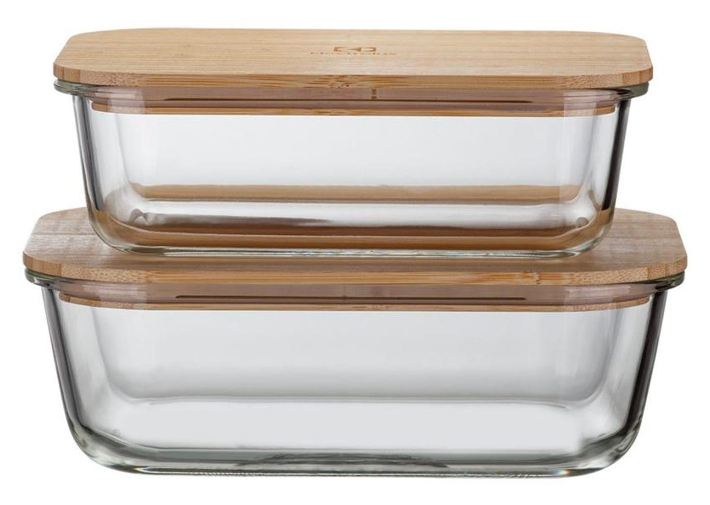 Jogo de Potes Hermético Electrolux com Tampa - Retangular Bambu 2 Peças