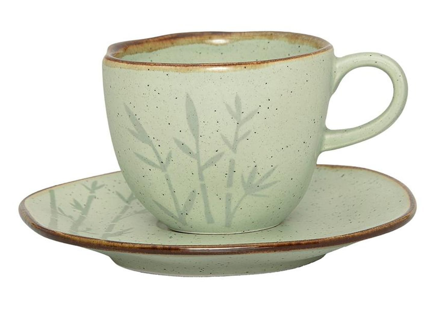 Aparelho de Jantar e Chá 20 Peças Oxford de Porcelana Verde Ryo Bambu