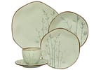 Aparelho de Jantar e Chá 20 Peças Oxford de Porcelana Verde Ryo Bambu